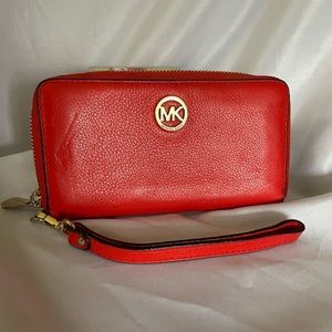 Michael Kors Leather Wallet Wristlet